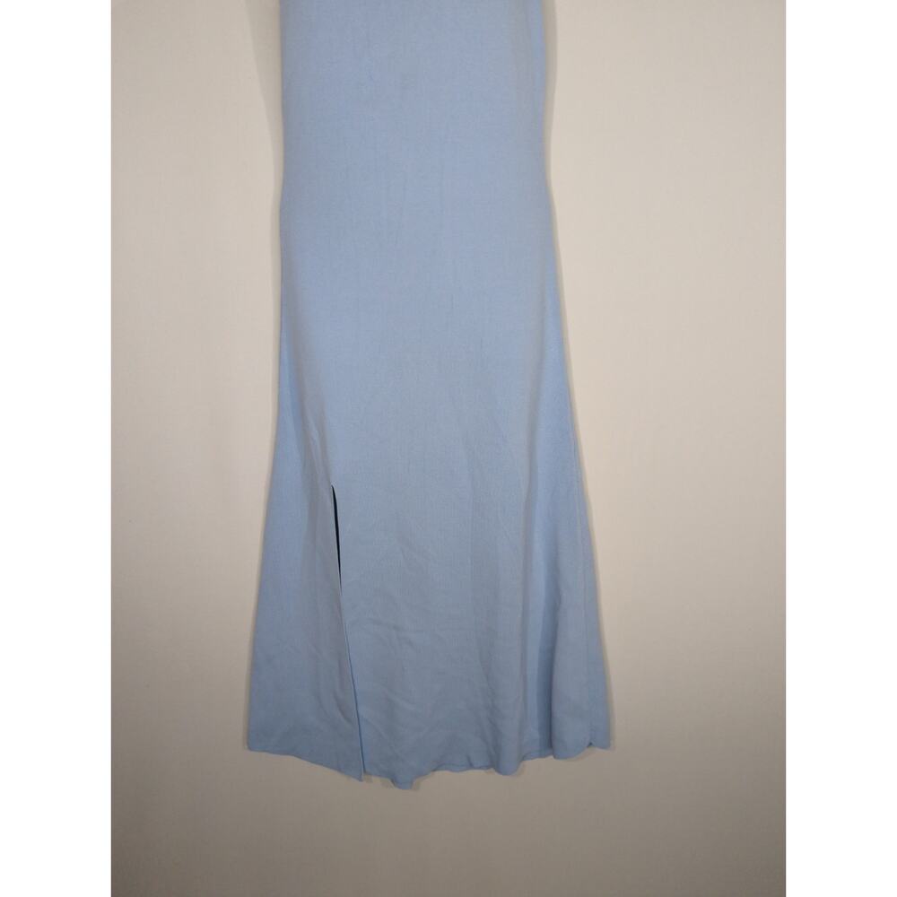 Urban Revivo Light Blue Cami Scoop Neck Slit Hem Dress MEDIUM NWT Coastal Casual - Picture 3 of 10